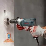 استفاده از مته گردبر 90 میلی متری رونیکس در کارگاه نجاری