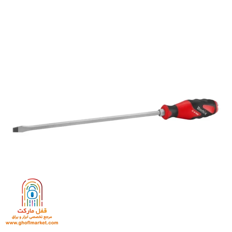 ronix-flathead-screwdriver پیچ گوشتی دو سو ضربه خور رونیکس مدل RH-2989 سایز 8 در 300 میلی متر