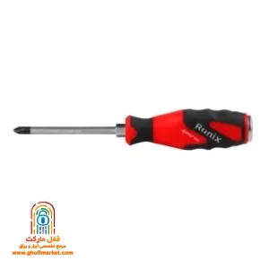 پیچ گوشتی چهارسو رونیکس مدل RH-2970 سایز 6 در 100 میلی متر با دسته ارگونومیک